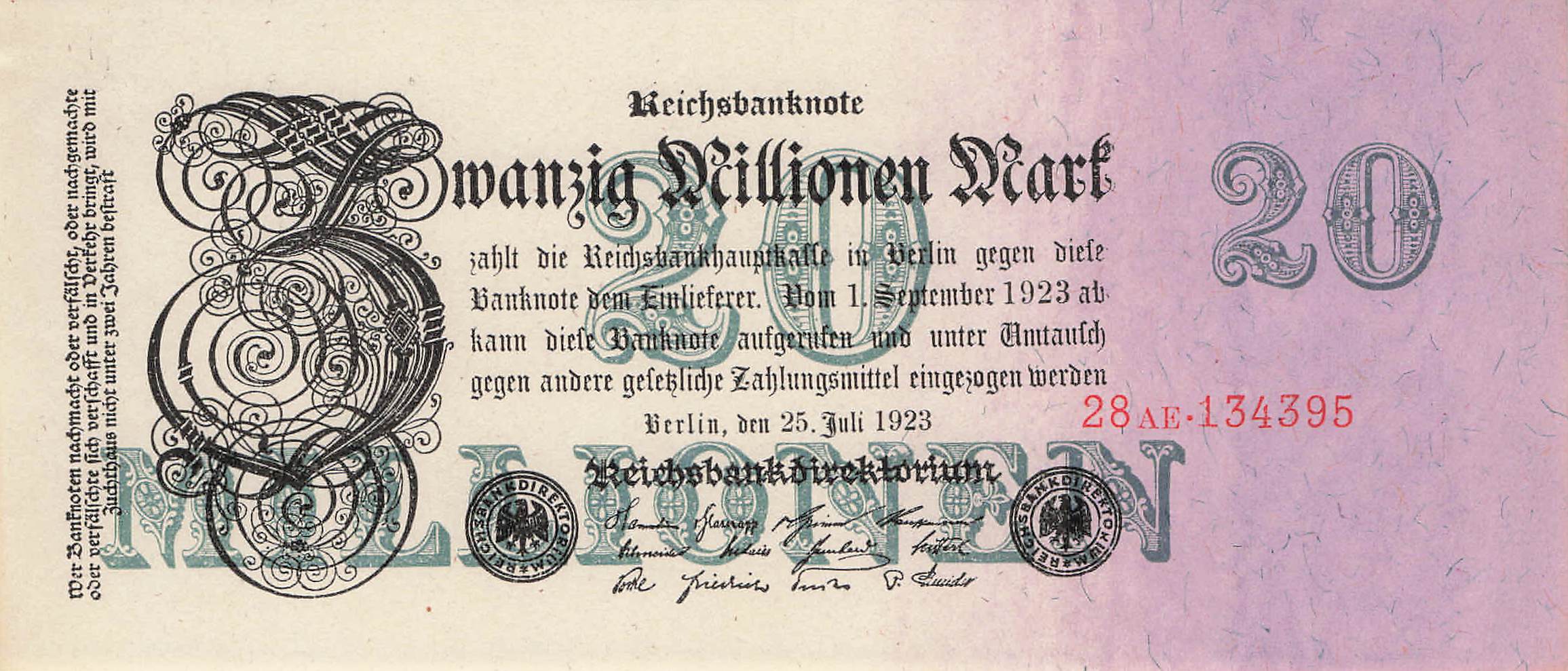 Ro.096 20 Millionen Mark 1923